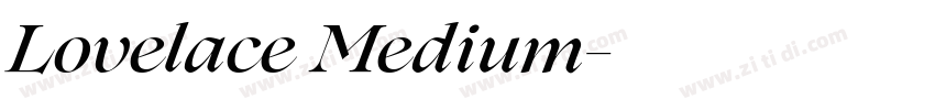 Lovelace Medium字体转换